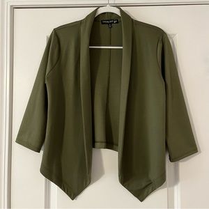 Living Doll Olive Green Blazer/Cardigan
